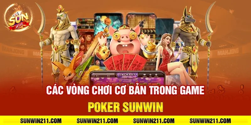 Các vòng chơi cơ bản trong game poker sunwin